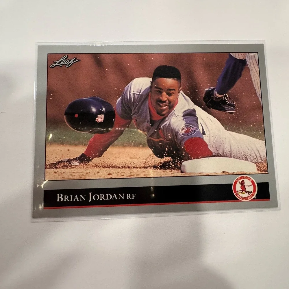BRIAN JORDAN 1992 LEAF ROOKIE CARD NEAR MINT+ CONDITION